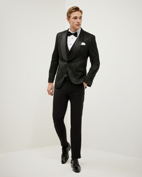 Paisley Black Tie Tuxedo, Black, hi-res